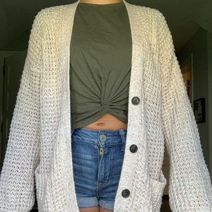 Woven cardigan